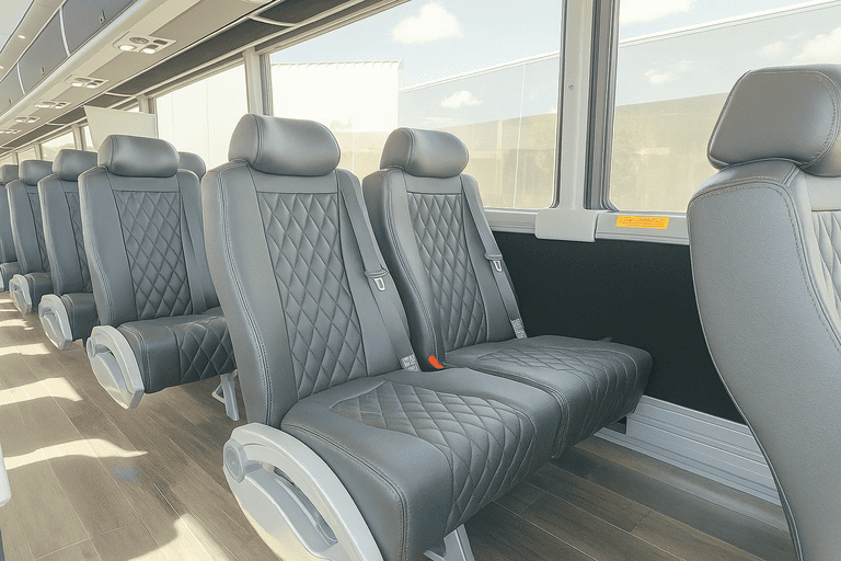 interior of Brooklyn Park Coach Bus Service charter bus