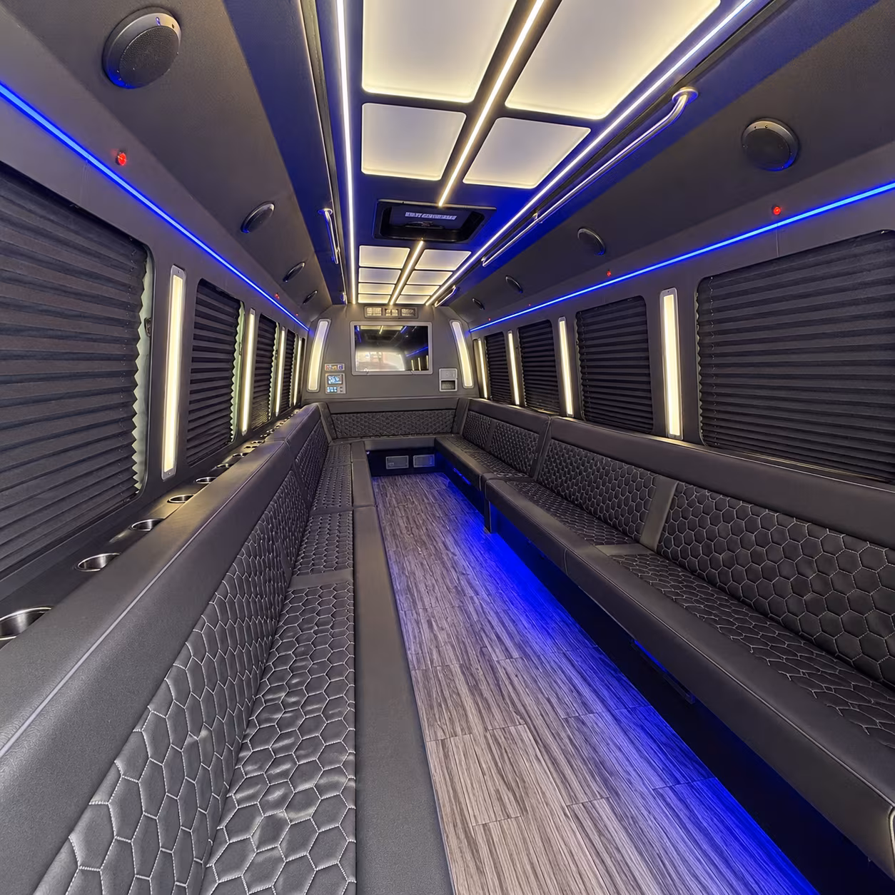 brooklyn park 30 passenger party bus interior