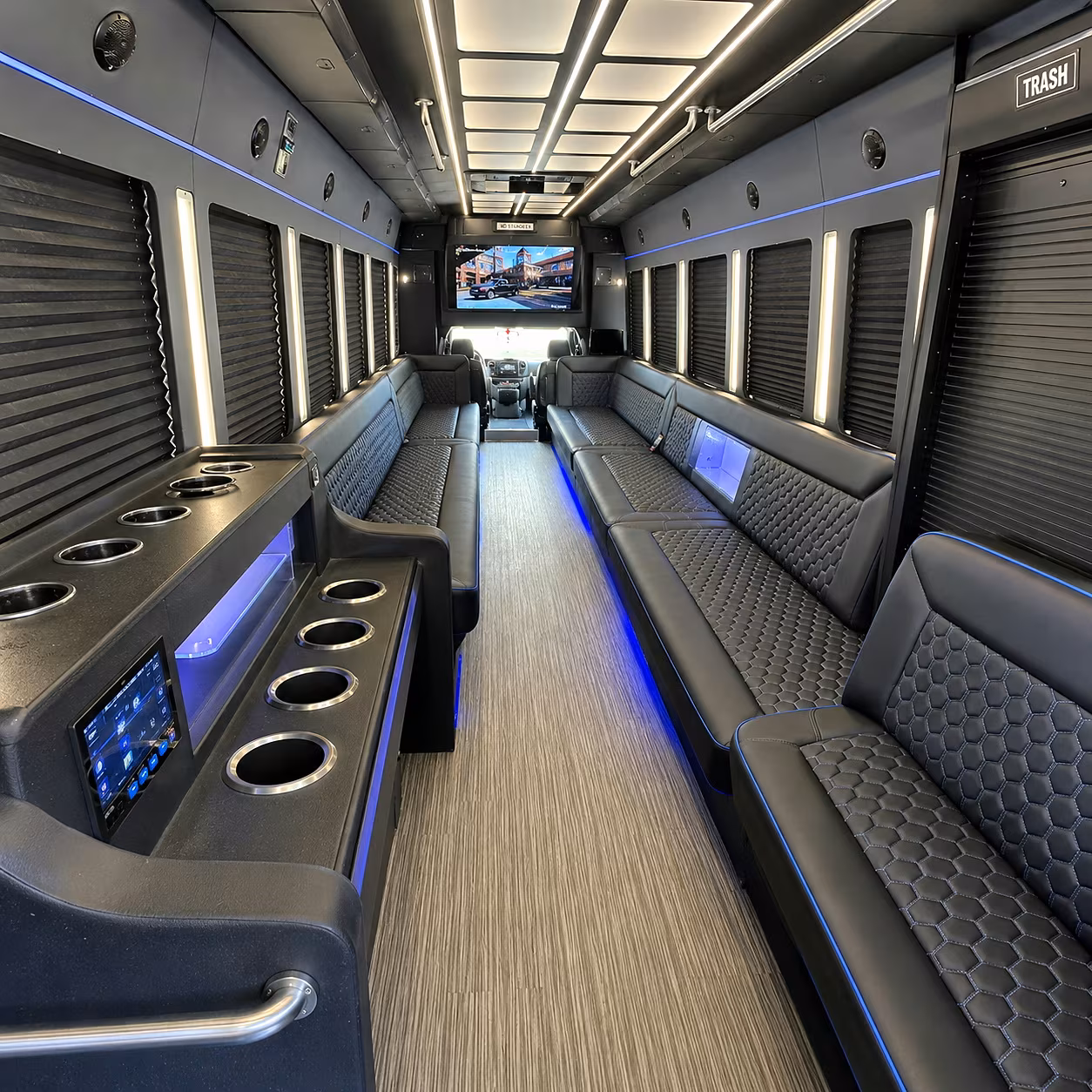 brooklyn park party bus rentals inside